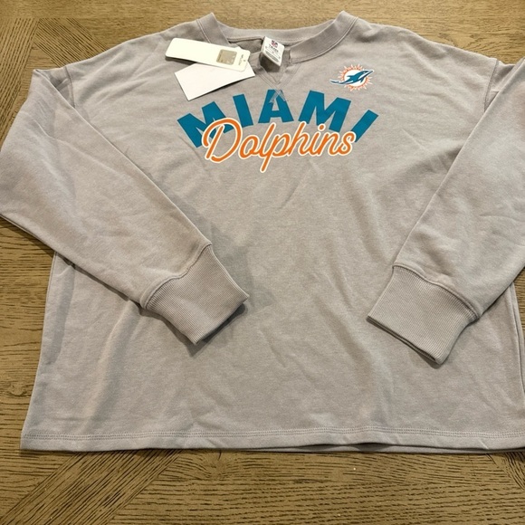 NFL Tops - Miami Dolphins Sweatshirt Women's Crop